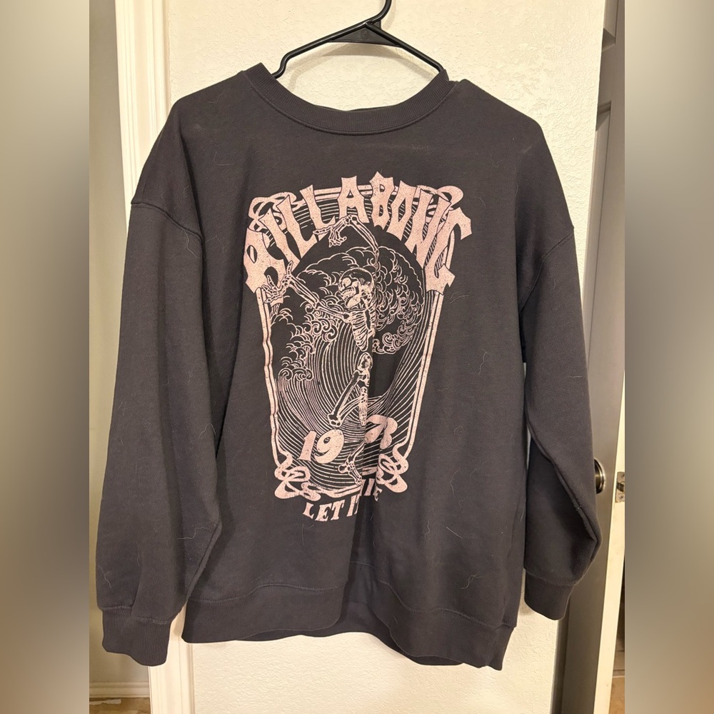 Gray Billabong Crewneck Sweater